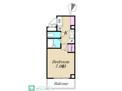 M&M VILLAGE(1K/2階)の間取り写真