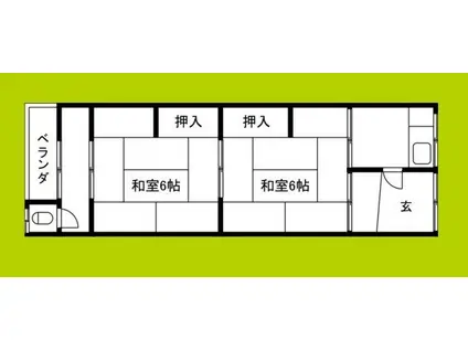 西田文化(2K/2階)の間取り写真