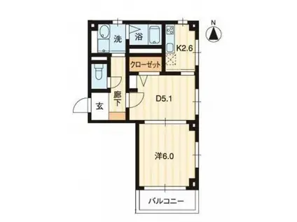 チェリッシュコート(1DK/1階)の間取り写真