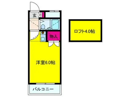 みつもとアレー(ワンルーム/6階)の間取り写真