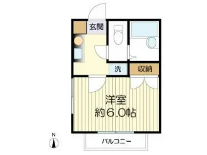 第二関口ハイツ(1K/1階)の間取り写真