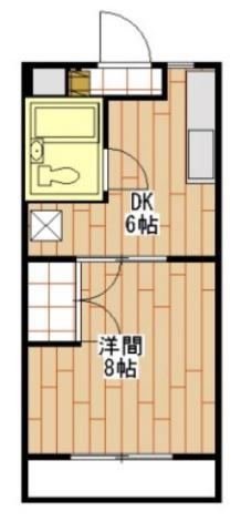 サンテラス南浅田(1DK/2階)の間取り写真