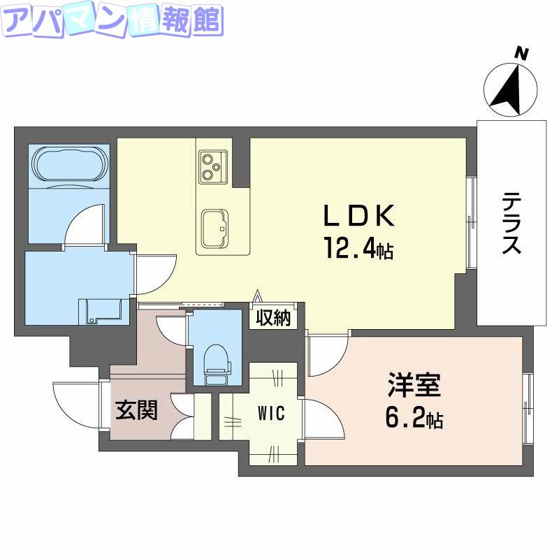 シャーメゾン笹和(1LDK/1階)の間取り写真