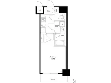 メインステージ川崎VIIIヴィアート(1K/4階)の間取り写真