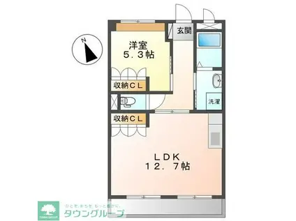 マーガレットガーデン(1LDK/2階)の間取り写真