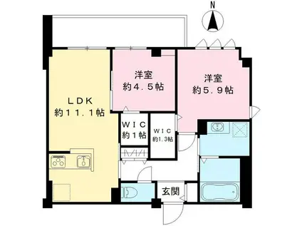 メイプルコート南品川(2LDK/3階)の間取り写真