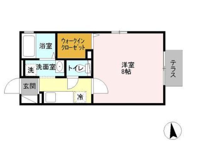 LA MIEUX(1K/1階)の間取り写真