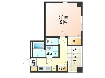 グラディオ大浜(1K/8階)の間取り写真