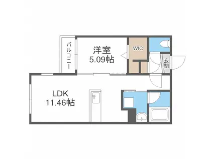 MCDIARMID(1LDK/2階)の間取り写真