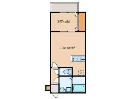 ワレアハレカスガ(1LDK/3階)の間取り写真