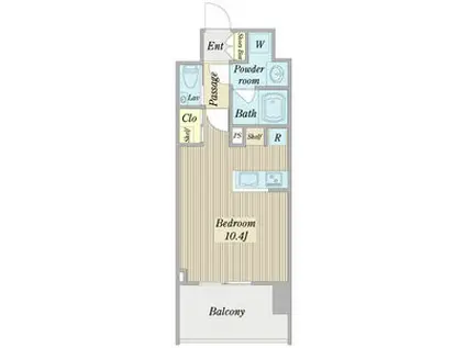 メルカーサ泉(ワンルーム/2階)の間取り写真