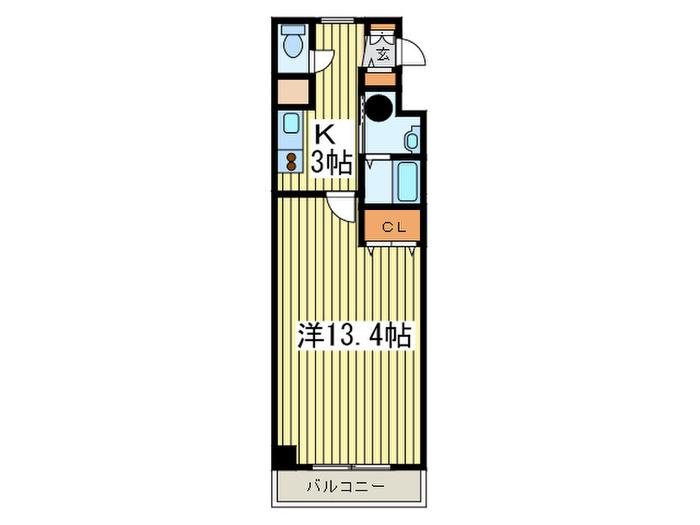 S-FORT札幌N15(1K/3階)の間取り写真