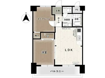 大手前ヒルズ(1SLDK/6階)の間取り写真