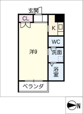 モルゲンレーテ(1K/3階)の間取り写真