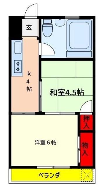 藤コーポ(2K/3階)の間取り写真
