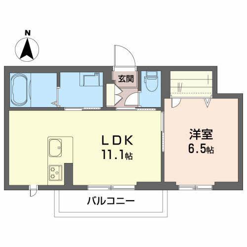 シャーメゾン アリスト(1LDK/1階)の間取り写真