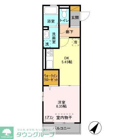 ヴィラ リッツIII(1DK/3階)の間取り写真