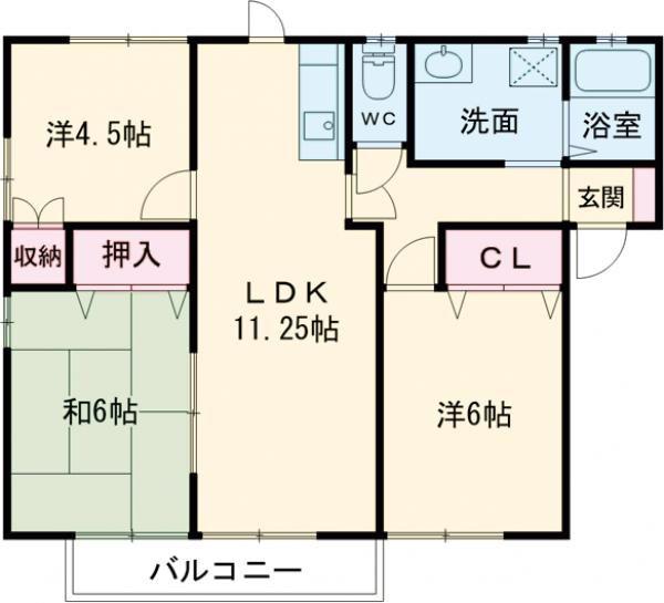 エランドール(3LDK/2階)の間取り写真