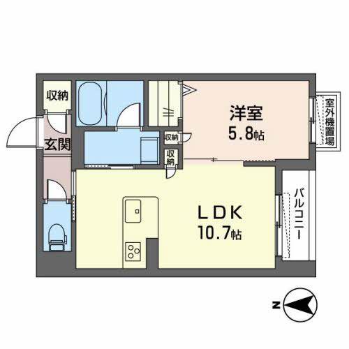 SHAMAISON FORESTAI(1LDK/2階)の間取り写真