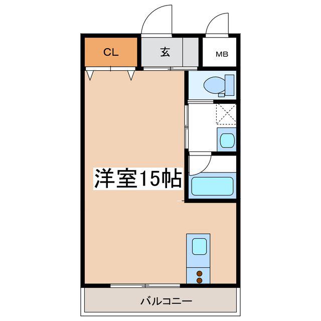 パルフラッツ(ワンルーム/1階)の間取り写真