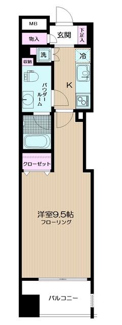 日神デュオステージ横濱マリンスクエア(1K/5階)の間取り写真
