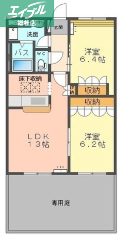 S-グランドール(2LDK/1階)の間取り写真
