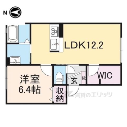 グリーンメゾン菰川C棟(1LDK/1階)の間取り写真