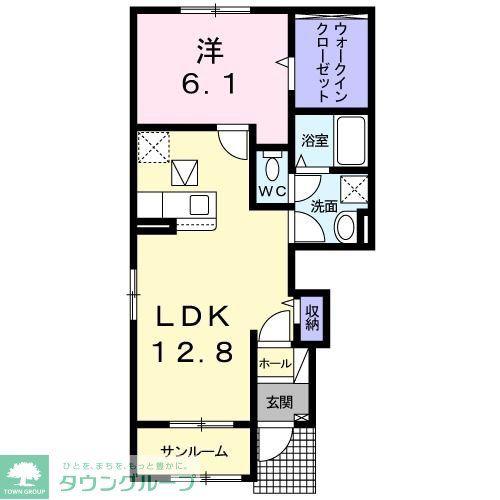 グレイスレジデンス(1LDK/1階)の間取り写真