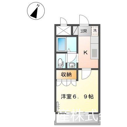 パルティール(1K/2階)の間取り写真