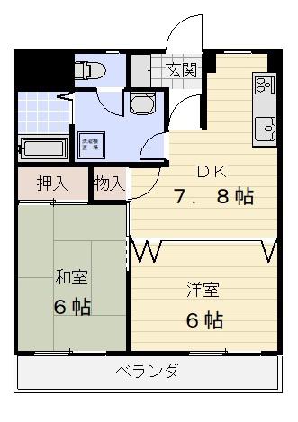 メゾン ソレイユ(2DK/3階)の間取り写真