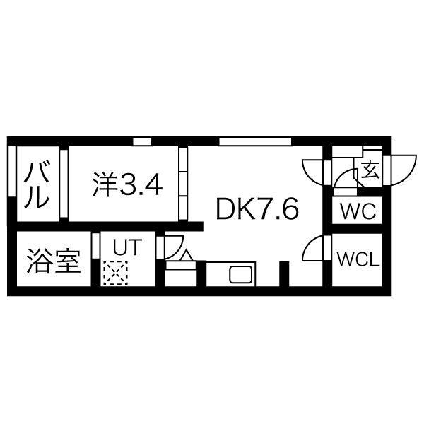 イルフィオーレ(1DK/3階)の間取り写真