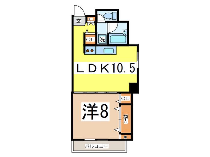 カーネ蒲田(1LDK/7階)の間取り写真