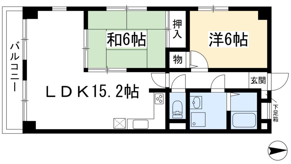 GRACEとーべえ(2LDK/2階)の間取り写真