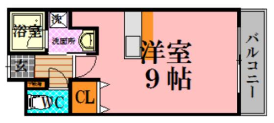 J・GRACE堺町(ワンルーム/4階)の間取り写真