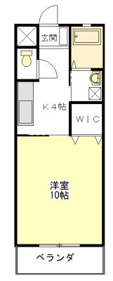 MESSIE(1K/3階)の間取り写真