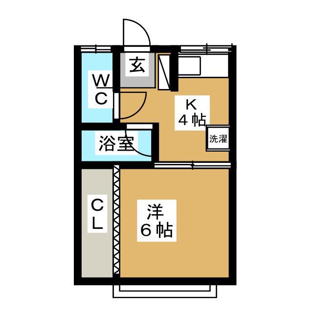 TS FLAT(1K/1階)の間取り写真