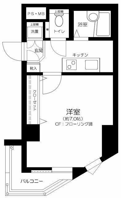 菱和パレス目白ウェルネス21(1K/9階)の間取り写真