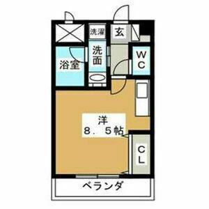 プリミエール太閤(1K/4階)の間取り写真