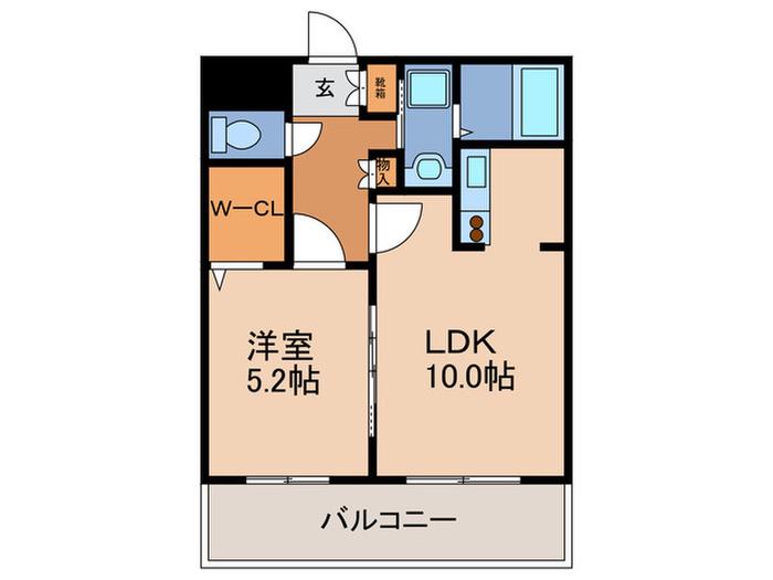 ベルグランデ(1LDK/4階)の間取り写真