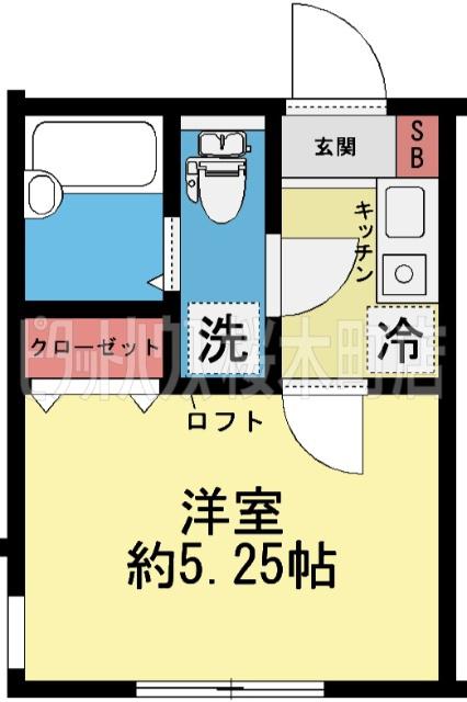 テロワール伊勢(1K/1階)の間取り写真