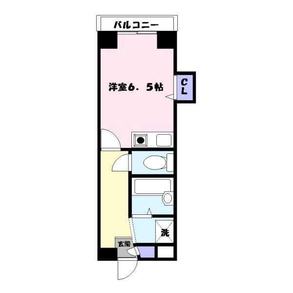 シャトー三和船場(1K/3階)の間取り写真