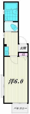 森下ビル(1K/2階)の間取り写真