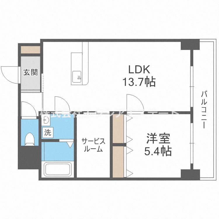 アプリーレ中之島(2LDK/6階)の間取り写真