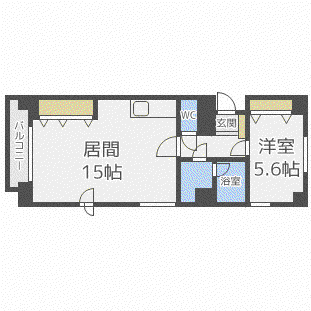 フィレンツェ札幌(1LDK/5階)の間取り写真