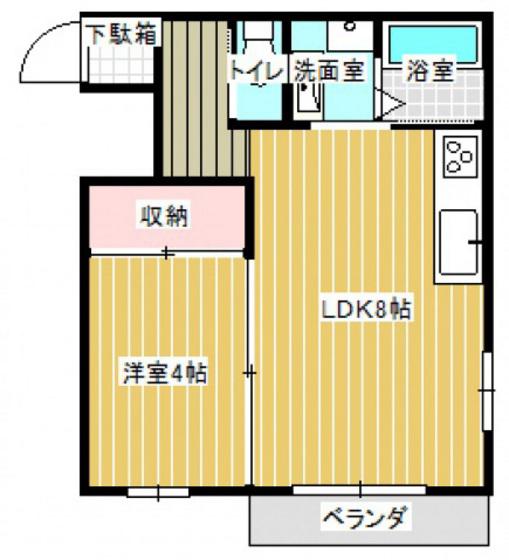 ソフィアコート神田(1LDK/1階)の間取り写真