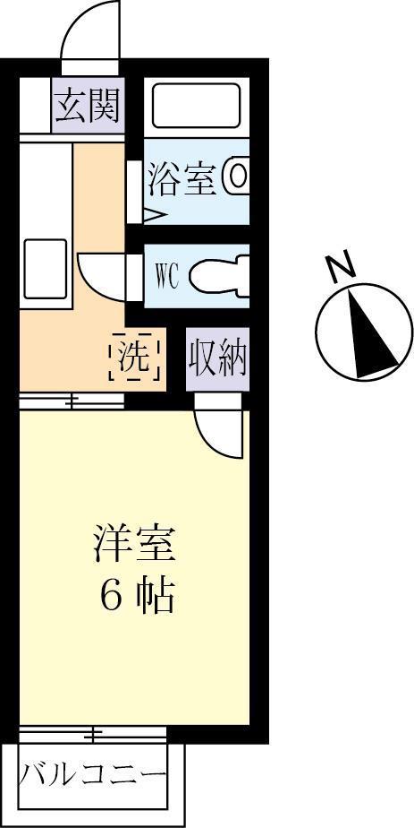 田中コーポB棟(1K/1階)の間取り写真