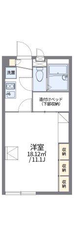 レオパレス一心(1K/2階)の間取り写真