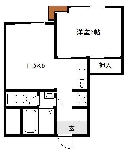 サンセリテTOWA(1LDK/1階)の間取り写真