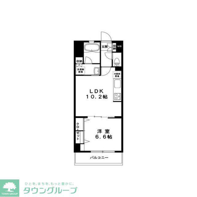 グランデュールIII江ノ島(1LDK/2階)の間取り写真