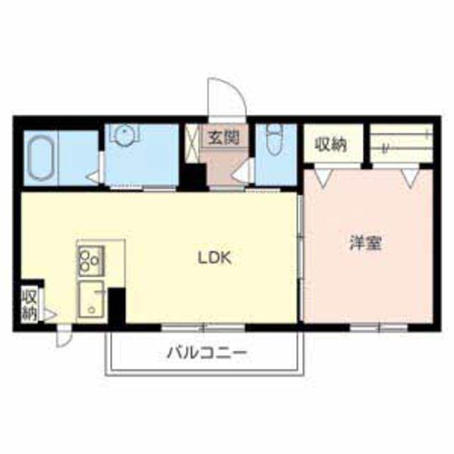 シャーメゾンリーリエ E(1LDK/1階)の間取り写真
